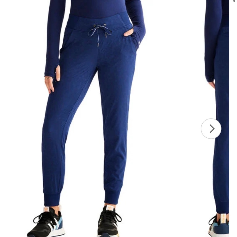 Healing Hands Navy Leopard Scrub Jogger Pants